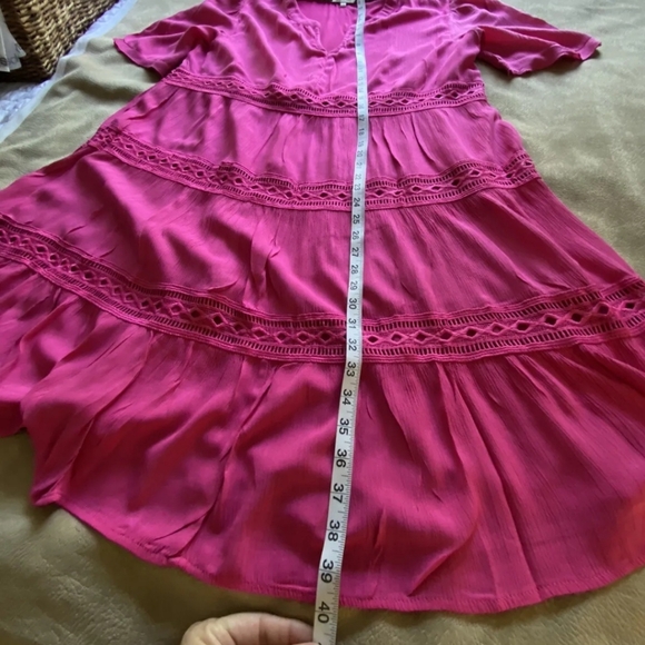 Kate & Sam Vibrant Barbie Pink Swing Dress SZ XXL - Picture 6 of 9